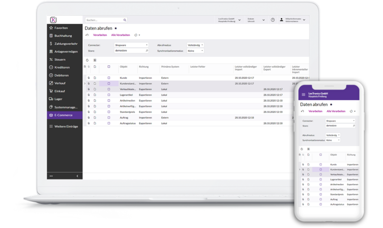 Haufe-360x Bildschirm mit ECommerce